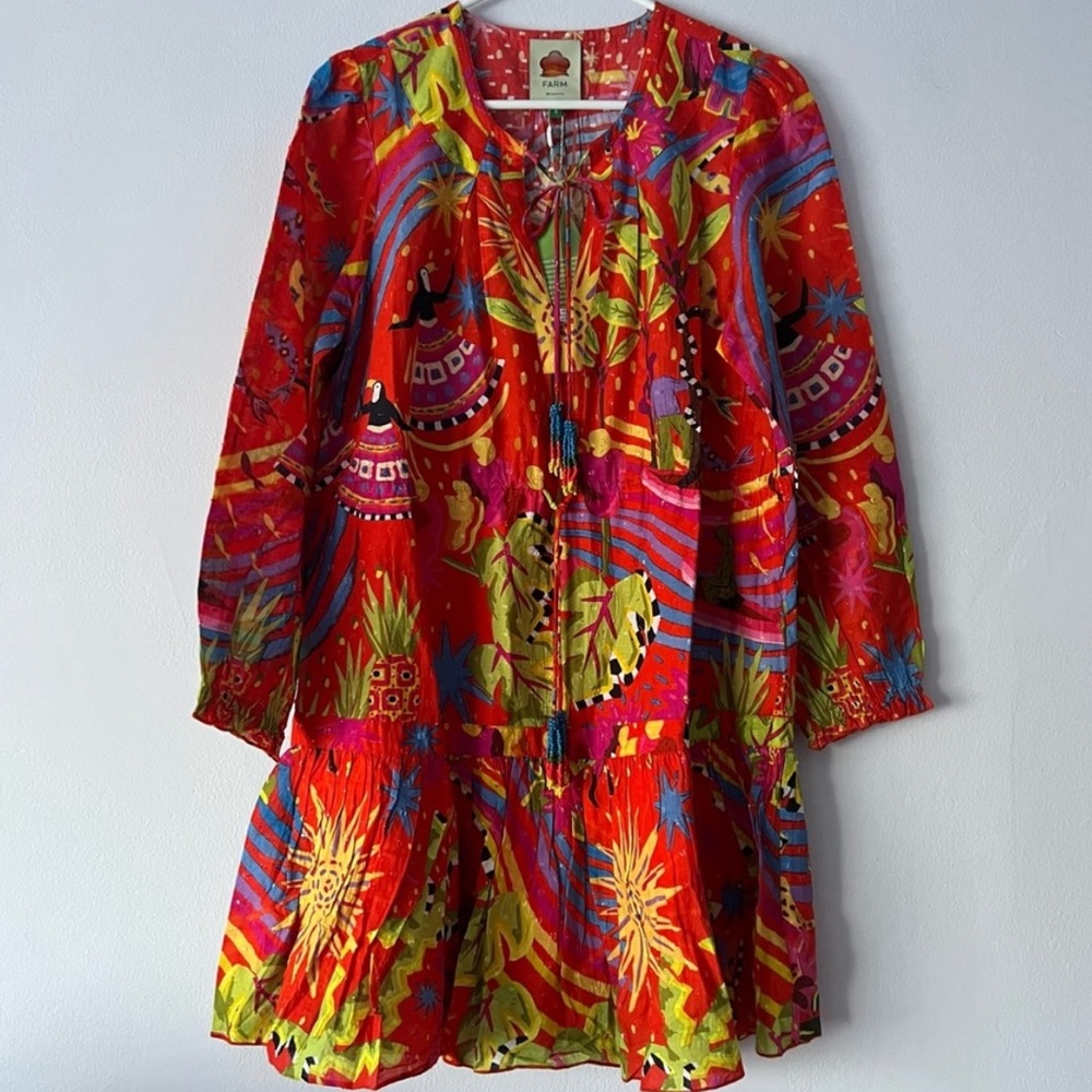 NWT Farm Rio Magic Forest Mini Dress (XS) - Picture 2 of 5